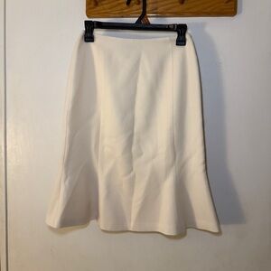 Carlisle Cream Wool blend A-Line Skirt